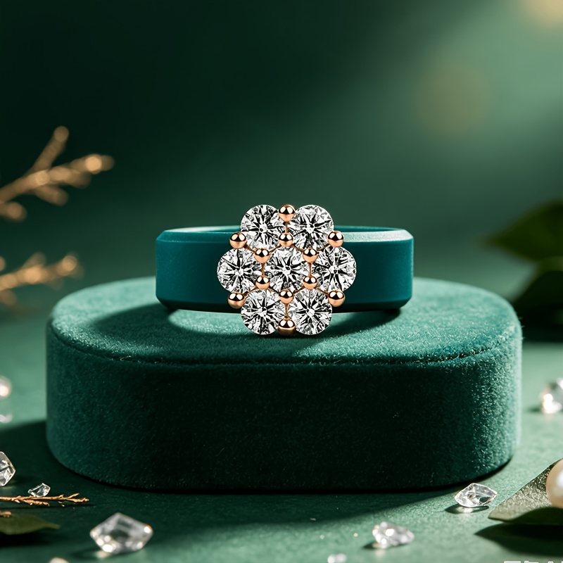 Floral Cluster Design Women's Silicone Ring